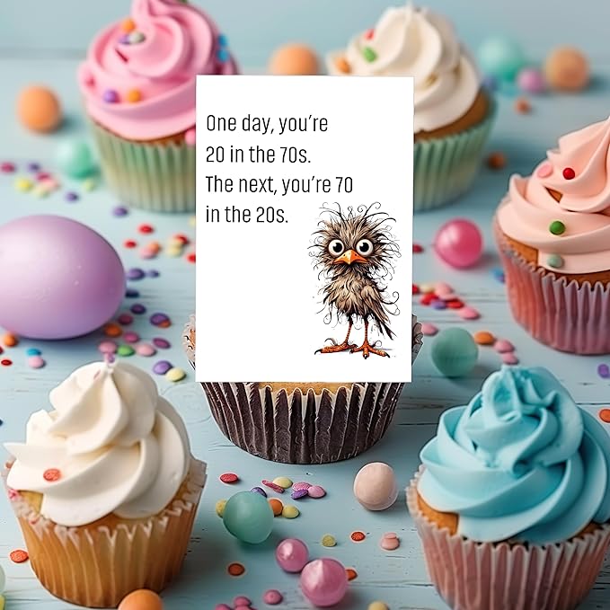 One Day Your 20 in the 70s Greeting Card - Funny 70th Birthday Card Gifts for Women Men - Happy 70th Birthday Decorations for Dad Mom - Cool Bday Gifts for 70 Year Old Woman Man