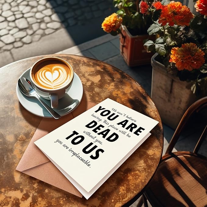 Funny Cards for Departing Coworkers,Cute Retirement Card Gifts, Cards for Bosses, Colleagues, Missing You Card, Congratulations On New Job Card, 'To us, You Are Irreplaceable'