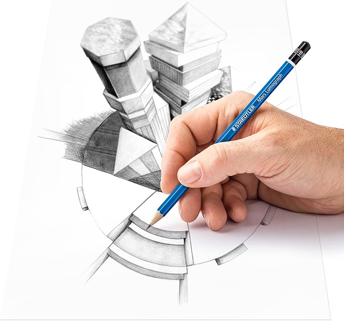 STAEDTLER Mars Lumograph 4H Graphite Art Drawing Pencil, 6 Pencils