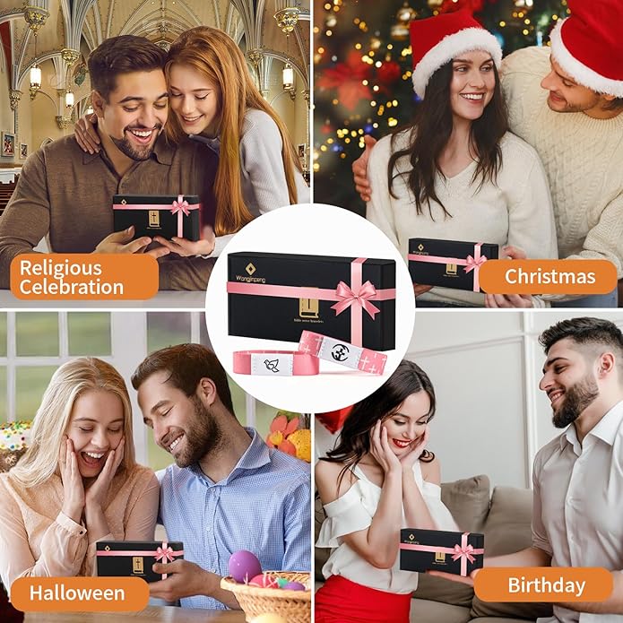 2 Pcs Bible Verse Bracelets,Daily Bible Verse Bracelet,Prayer Hope Bible Bracelets, Christian Gifts for Women , Graduation Gift,Inspirational Religious Gifts, Comes With A 35-inch Ribbon Bow