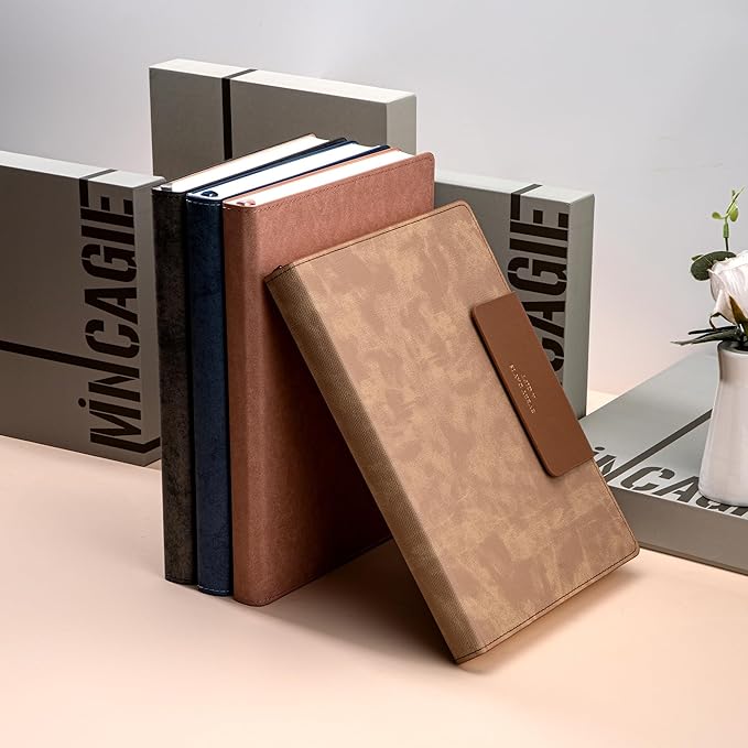 Lined Leather Journals for Writing B5 Large Journaling Notebooks with 100 GSM Thick Paper Journal Notebook for Men & Women with Buckle Closure, 7.28" x 10.23", Brown