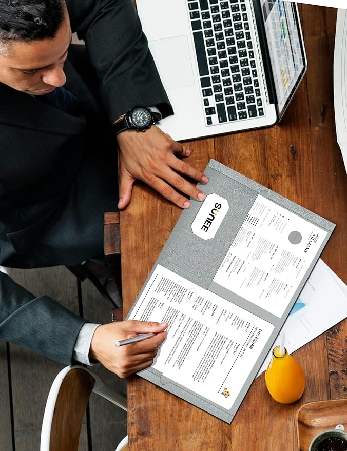 SUNEE Folders with Pockets (25 Pack, Vintage Colors), 2 Pocket Folders Fit Letter Size Paper, Paper File Folder for School Office Home Business