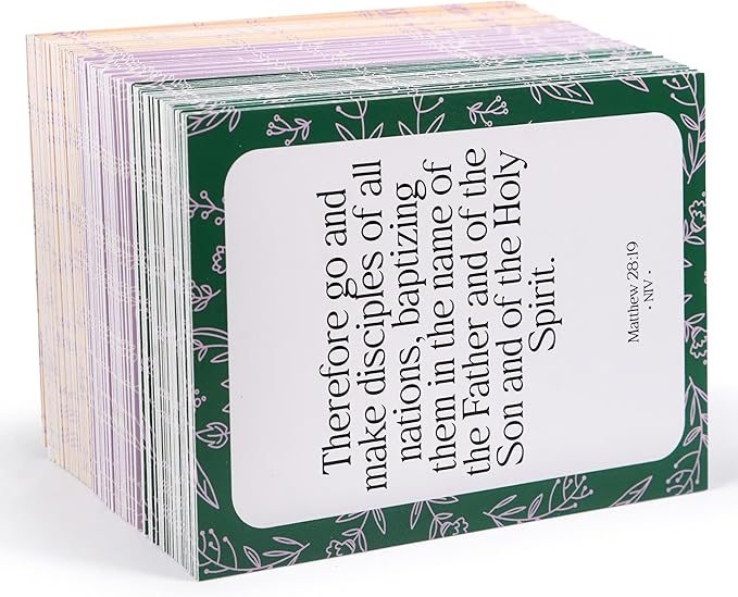 Premium Prayer Cards, 120 Mini Scripture Cards with Bible Verses, Inspirational Religious Christian Gifts for Women & Men