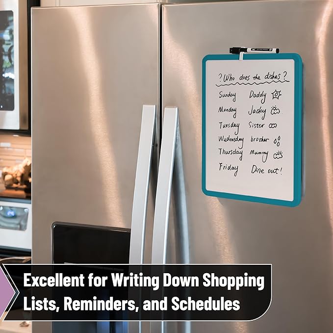 Mr. Pen Dry Erase Board - 14' x 11' with Black Dry Erase Marker, Green Frame, Mini White Board for Kids and Students