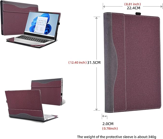 Laptop Case for Lenovo Flex 7 14IAU7 14IRU8 | Slim 7 14IAP7 14IRP8 |IdeaPad Flex 5 14IAU7|IdeaPad Flex 5i 14 2-in-1 Laptop Detachable Laptop Protective Cover Shell (Wine red)