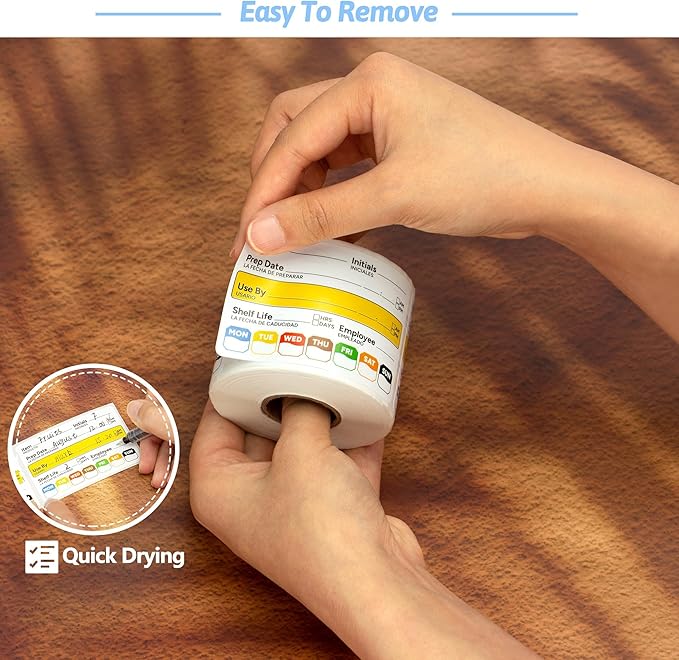 Restaurant Quality Shelf Life Food Rotation Labels, 2” x 3” Self-Adhesive Removable Freezer Food Labels Stickers, Perfect for Reusable Containers, Easy to Remove, Food Safety Date Sticker (6 PCS)