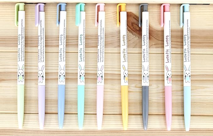 ZEESOON Xeno Lunatic Lunny 0.38mm Slim Ball Point Pen Dozen Box 12 Pcs, Made in Korea (Green 12pcs)