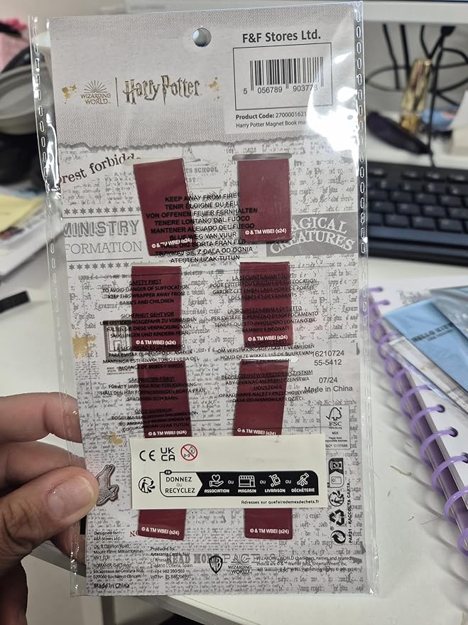 Harry Potter Magnetic Bookmarks Page Clip School University for Kids Teens Women Stocking Stuffers Gifts for Readers Xmas Gifts (Multi 8 Pack)