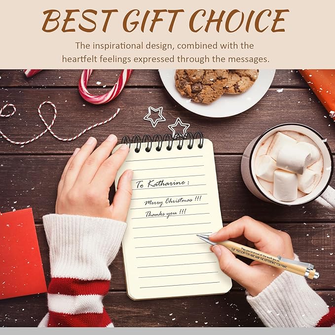 Fulmoon 80 Pcs Employee Appreciation Gifts Set Include Notepad Pen Thank You Keychain Organza Bag, Going Away Retirement Birthday Christmas Team Gift for Member Coworker Staff(Brown)