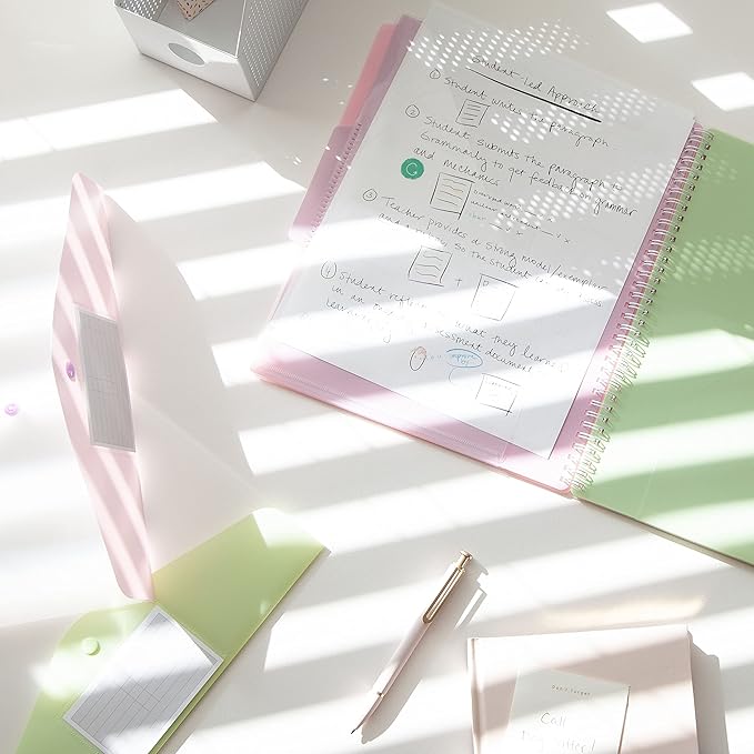 Smead Poly Project Organizer, 6 Tabs, 12 Pockets, Letter Size, Pastel (89208) (Pack of 1)