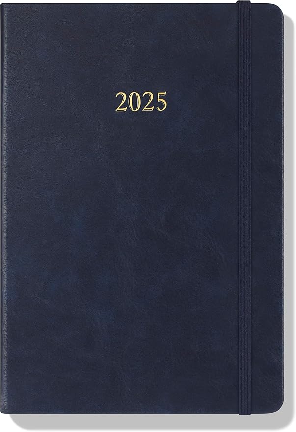 Wykeham's Executive 2025 Daily Journal Planner – Customization Available (Royal Blue, 8.5"×5.5")