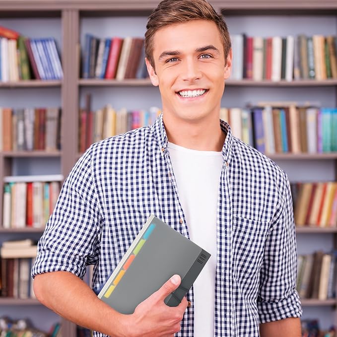 H4D 4x6 Index Card Case with 100 Heavyweight Ruled Index Cards and Dividers, Black