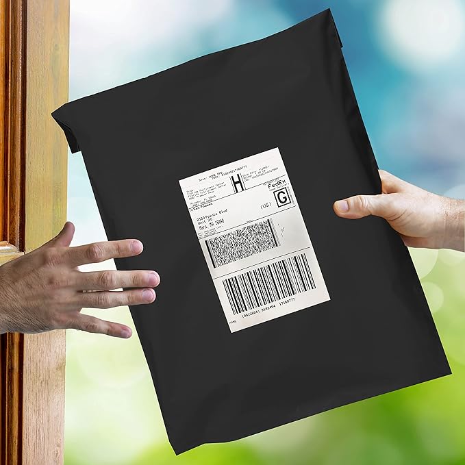 Colored Poly Mailers Pack of: (Black, 12" x 15.5" pack of 500) Be creative with your packaging with Colored mailers