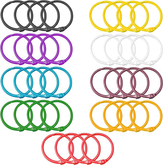 Keychains or Key Rings, 1.8inch (45mm) Loose Leaf Binder Rings for Key Chains, Card Rings, Clip Rings for Book Rings, School, Home or Office (36Pcs)