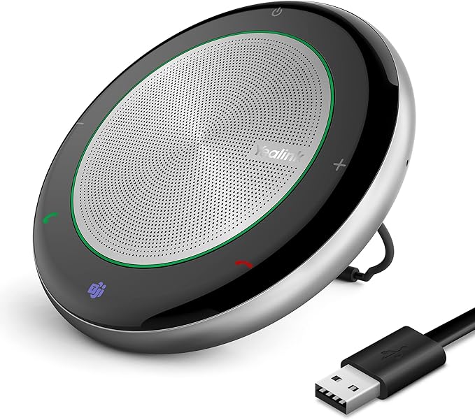 Yealink Bluetooth Speakerphone Conference Microphone Teams Certified CP700 USB Full Duplex Noise Reduction Algorithm Home Office 360° Voice Pickup (Package Without dongle)