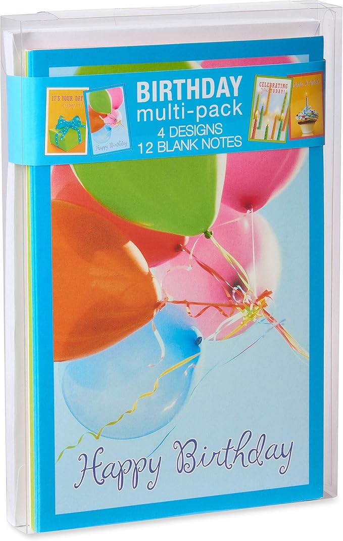 American Greetings Birthday Cards Assortment, Bright and Bold Photography (12-Count)