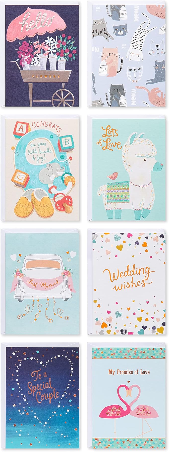 American Greetings Deluxe All Occasion Card Assortment - Birthday, Wedding, Thanks and More (32-Count)