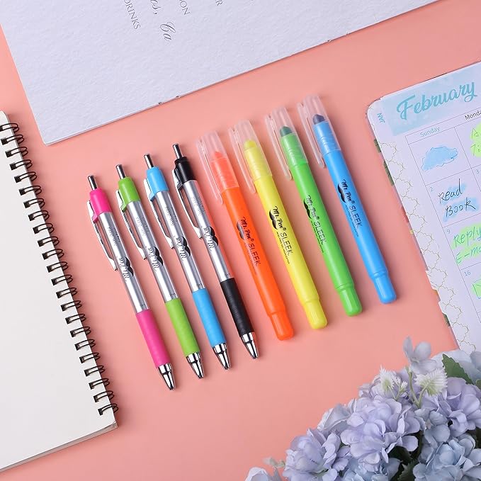 Mr. Pen- Bible Highlighters and Pens No Bleed, 8 Pack, Bible Journaling Kit, Bible Pens No Bleed Through, Gel Highlighters/Markers Bible Study Kit, Christian Gifts