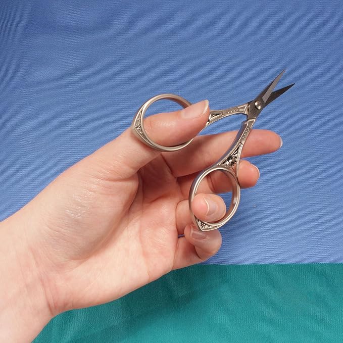 JubileeYarn Scrollwork Embroidery Craft Scissors - Silver - 10 Scissors