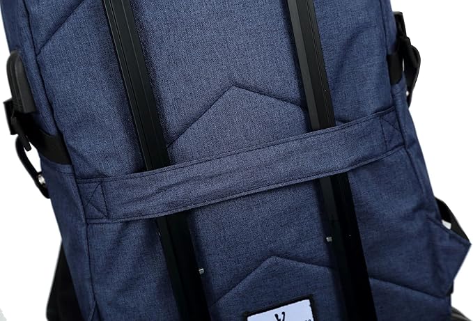 Varietyathletics 19" Laptop Backpack and Organizer Case Set USB Headset Port Anti-Theft Waterproof Travel Work College (Navy)