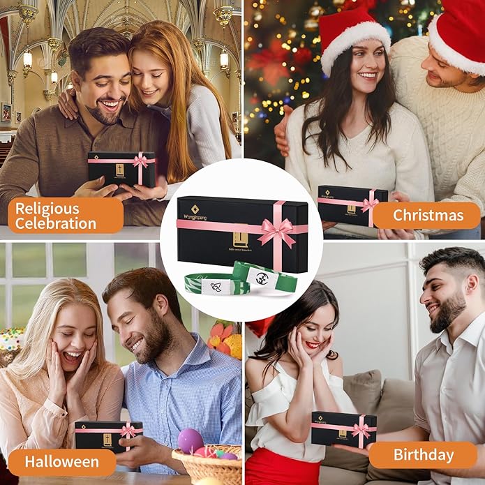 2 Pcs Bible Verse Bracelets,Daily Bible Verse Bracelet,Prayer Hope Bible Bracelets, Christian Gifts for Women , Graduation Gift,Inspirational Religious Gifts, Comes With A 35-inch Ribbon Bow