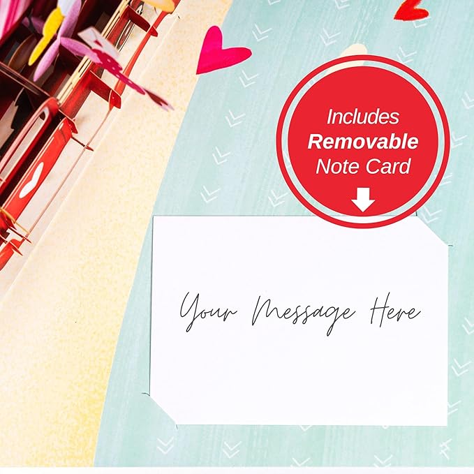 Paper Love 3D Loads of Love Pop Up Card, With Detachable Popup Keepsake, Gift for Birthday, Anniversary, All Occasion - Oversized 10" x 7" Cover - Includes Envelope and Note Tag