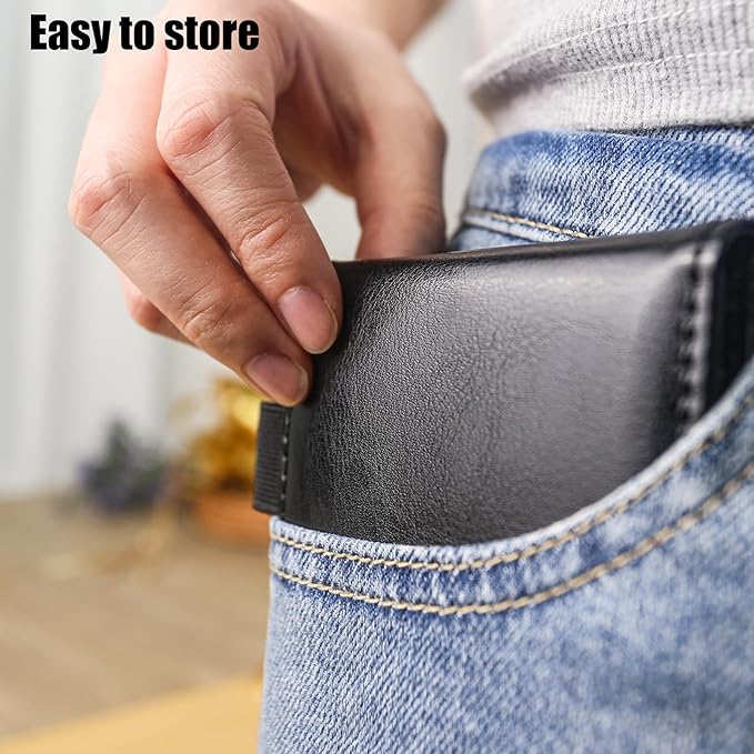 Koogel 11PCS Mini Pocket Notepad Holder Set, Pocket Notepad Flip Notepad with Pen Leather Pocket Notebook for Office School Business Travel Meetings