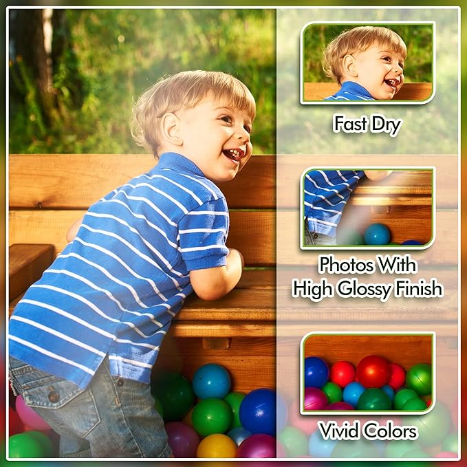 Koala Double Side Thin Glossy Photo Paper 8.5x11 Inches 120gsm 100 Sheets Compatible with Inkjet Printer and Dye Ink 32LB