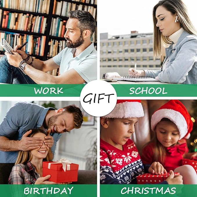 Hardcover Spiral Notebook, 8.5 x 11 IN Notebooks College Ruled, 110 GSM Thick Lined Paper Notebooks for Work, School and Travel, 300 Pages Journals for Writing, Large Journal for Women and Men Green