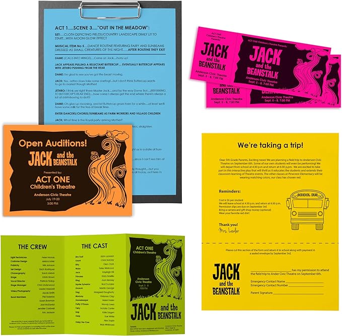 Neenah Astrobrights® Bright Color Paper, Letter Size Paper, 24 lb, Assorted Colors, 500 Sheets