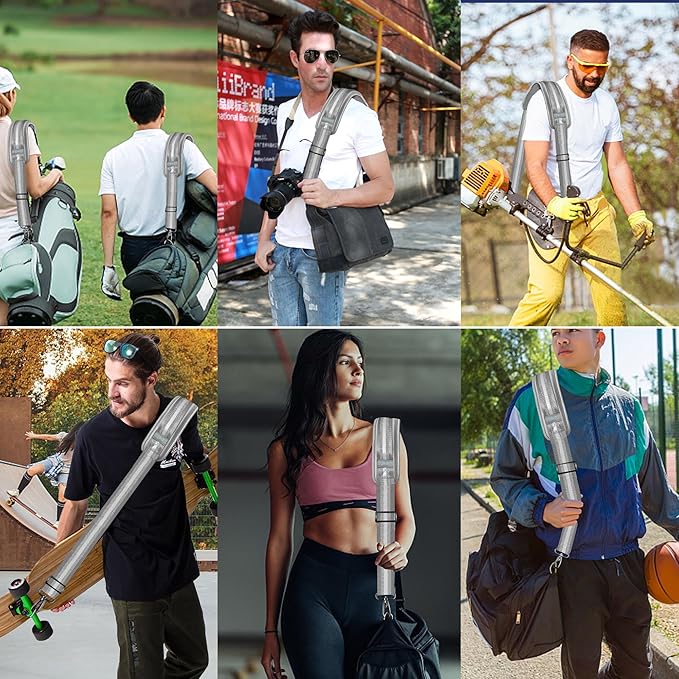 ZINZ 75" Shoulder Strap with Fixed Pad and Dual Balanced Buckles,Gray Silver Jacquard