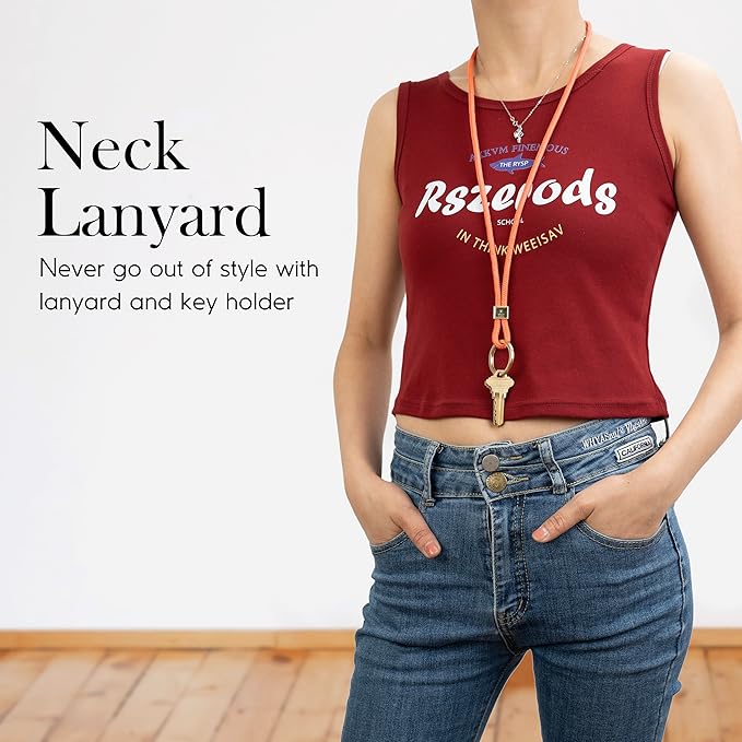 SENLLY Neck Lanyard Strap for Keys, Original Minimalist Design KeyChain Holder