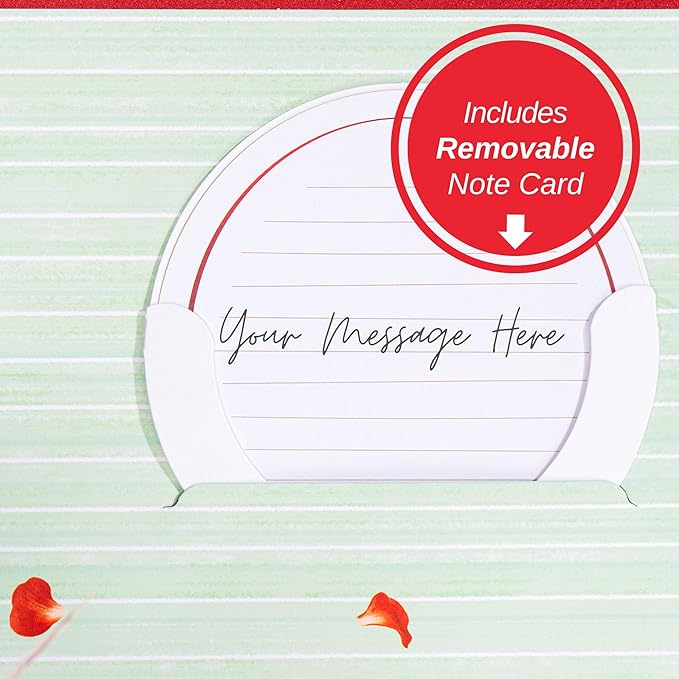 Paper Love 3D Lovely Bouquet Pop Up Flower Bouquet Card, With Detachable Popup Keepsake, Gift for Birthday, All Occasions - Oversized 10" x 7" Cover - Includes Envelope and Note Tag