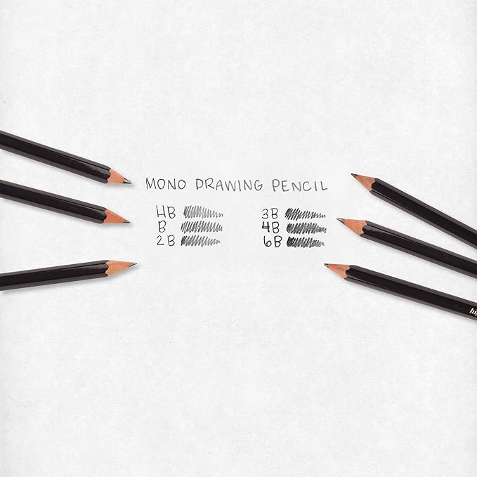 Tombow 51507 MONO Drawing Pencil, 2B, Graphite 12-Pack