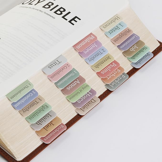 Mr. Pen- Bible Tabs, 75 Tabs, Minimal Morandi, Laminated Bible Tabs for Women and Men, Bible Tabs for Study Bible, Bible Index Tabs, Bible Book Tabs, Bible Labels Tabs, Mr Pen Bible Tabs
