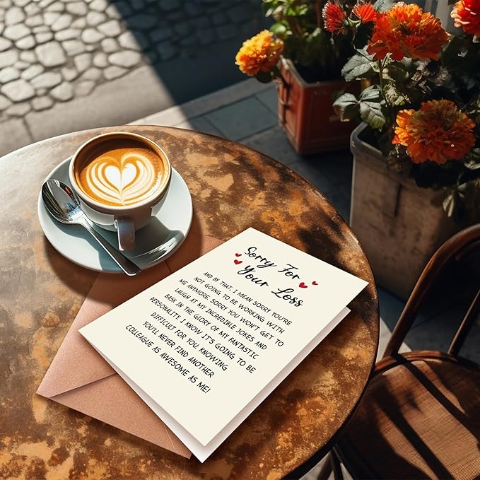 Funny Resignation Card for Best Friend, Humorous New Job Card for Him/her, Departure Cards for Colleague, Cards To Apologize for Your loss, New Job Congratulations