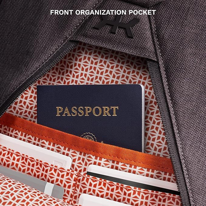 Knack Series 1 Laptop Backpack Fits up to 15 Inch - Knack Bags Carry-On Backpack, TSA Approved, Expandable Travel Backpacks With 3 Day Outfit Capacity (Stealth Black, Medium)