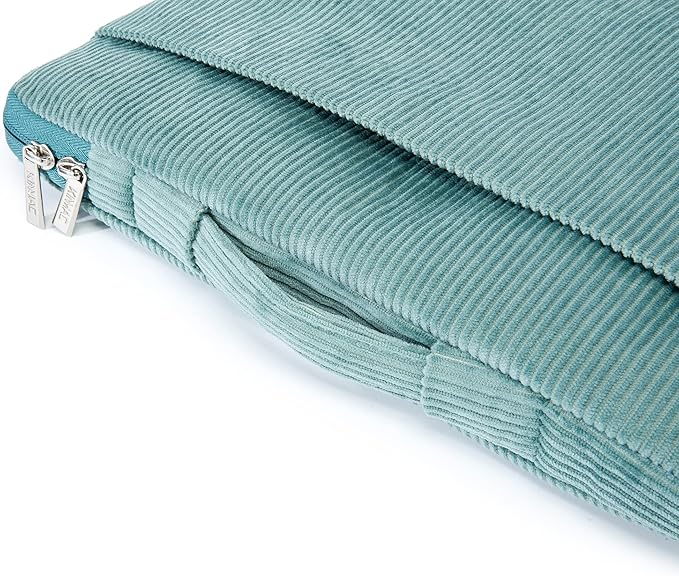 Kinmac Corduroy 360° Protective Water Resistant Laptop Case Bag Sleeve for MacBook Pro 16, and 15 inch-15.6 inch Laptop (Green)