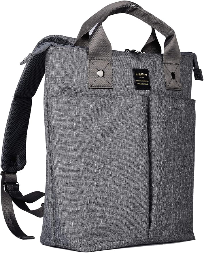 Kah&Kee Convertible Laptop Backpack and Tote Bag Handbag Computer Compartment Travel School for Women Man (Gray)