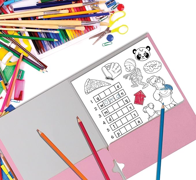 Better Office Products Two Pocket Portfolio Folders, 50-Pack, Pink, Letter Size Paper Folders, 50 Pieces, Pink