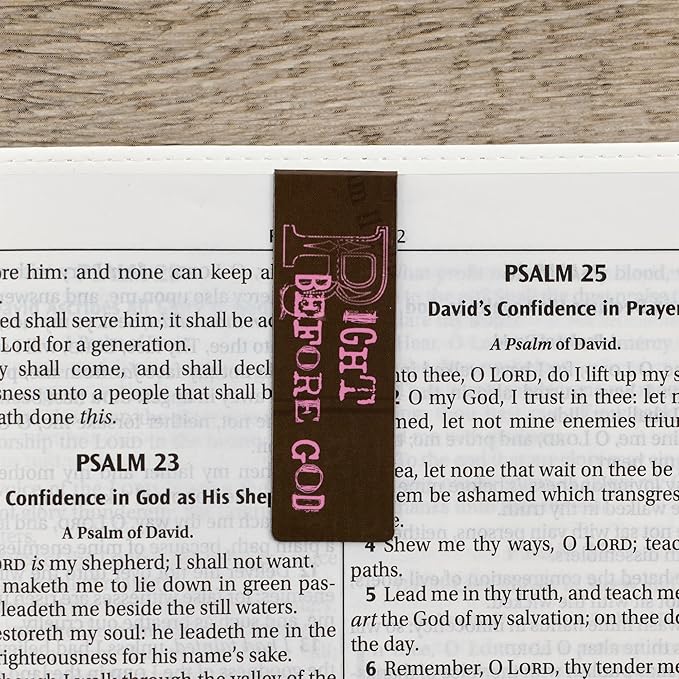 Christian Art Gifts Set of 6 Vintage Floral Grace Inspirational Magnetic Bible Verse Bookmark with Scripture, Size Regular 2.3" X .75"