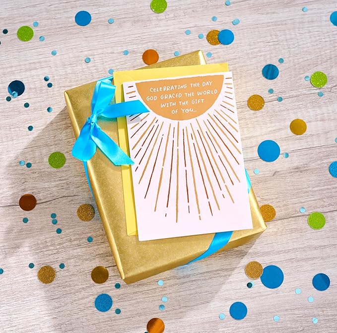 American Greetings Religious Birthday Card (His Light Shines on You)