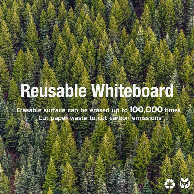 Magnetic Dry Erase Board: Small Fridge Whiteboard, Flexible Refrigerator Magnet White Board, Blank Writing Note Sheet with Dishwasher Magnet Clean Dirty Sign, 4 Markers & Eraser - 20 x 13