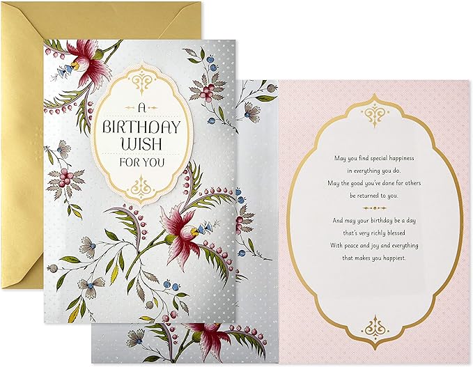 Hallmark Golden Thread Birthday Card (A Birthday Wish)