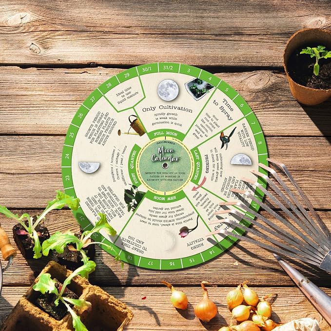 Gardening Moon Calendar, Perpetual Lunar Cycle Calendar for Gardeners, Farmers Almanac, Determine Optimal Times for Gardening Activities. Biodynamic Calendar, Companion Planting Chart, Garden Planner