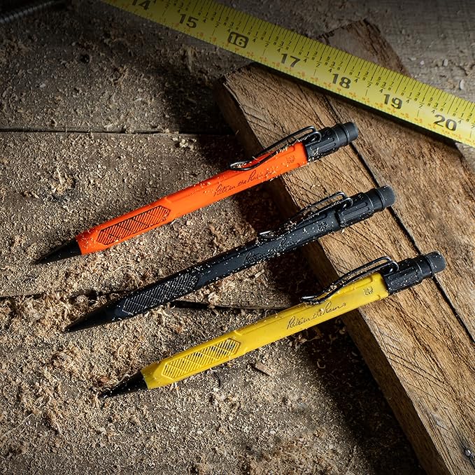 Rite in the Rain Weatherproof Mechanical Pencil, Yellow, Black, Orange Barrel, 1.3mm Dark Lead (No. IND15)