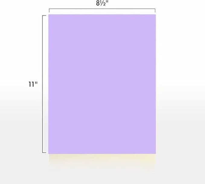 Colored Copy Paper, 20 LB 8.5 X 11, 500 Sheets (Lavender/orchid)