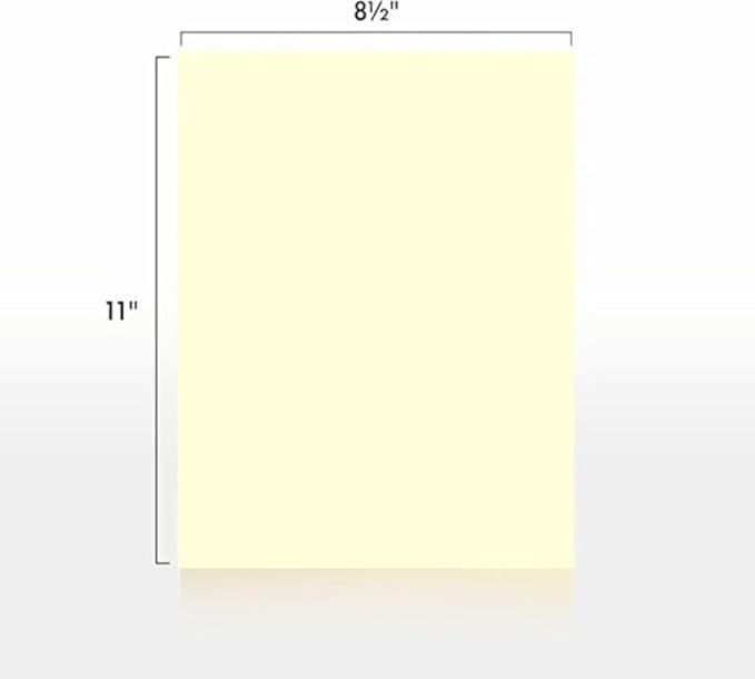 Colored Copy Paper, 20 LB 8.5 X 11, 500 Sheets (Ivory)