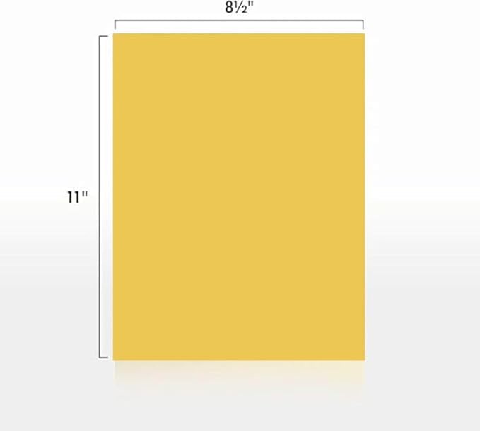 Colored Copy Paper, 20 LB 8.5 X 11, 500 Sheets (Gold)