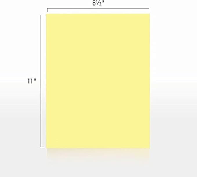 Colored Copy Paper, 20 LB 8.5 X 11, 500 Sheets (Canary)
